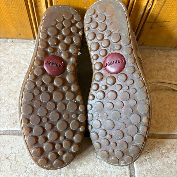 Camper Ariel Pelotas Suede Gray/Purple and Taupe Vintage Sneakers Size 38/8 - Picture 13 of 14